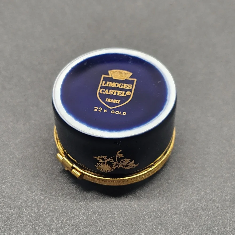 22k gold limoges trinket box